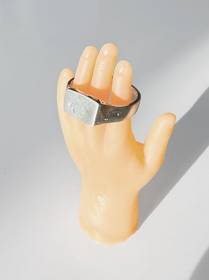 Square Sterling Silver Signet Ring