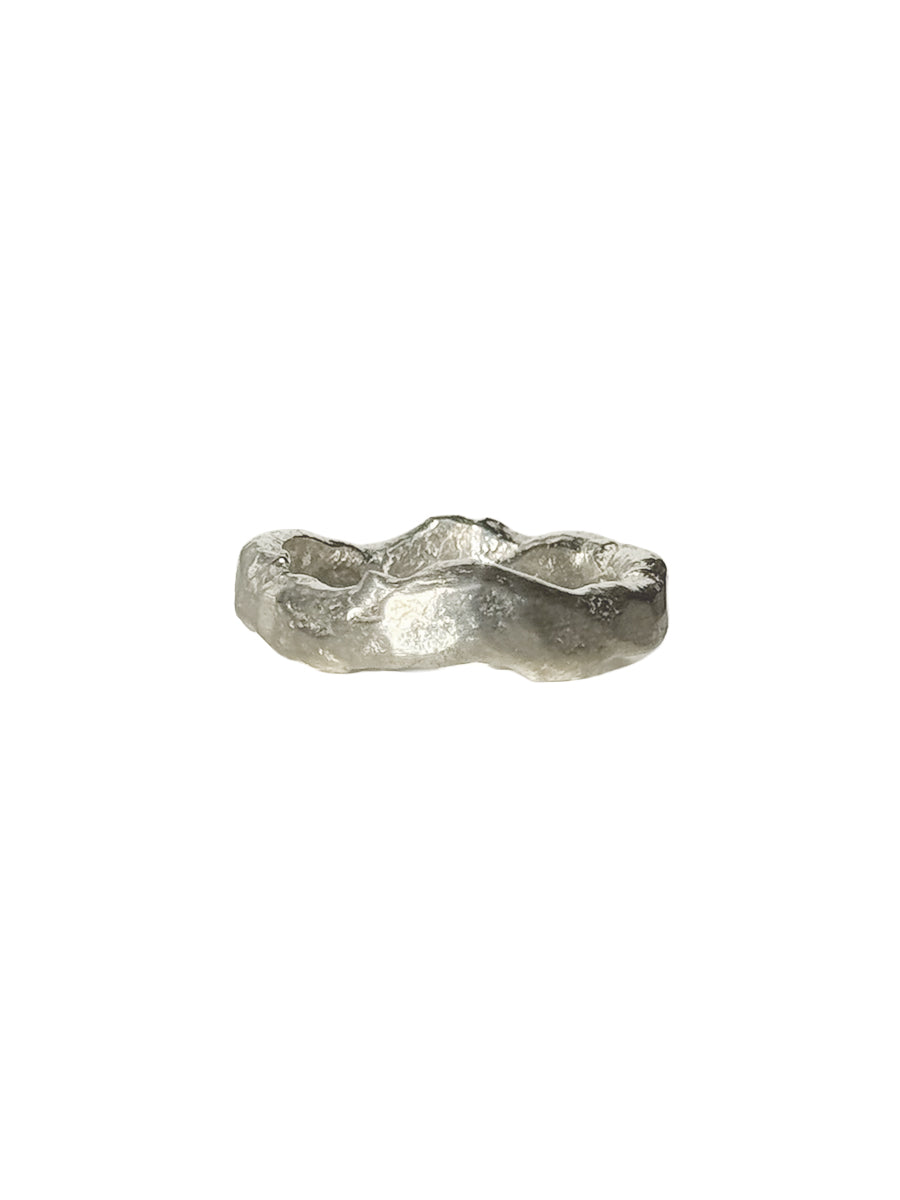 Thick Molten Silver Ring
