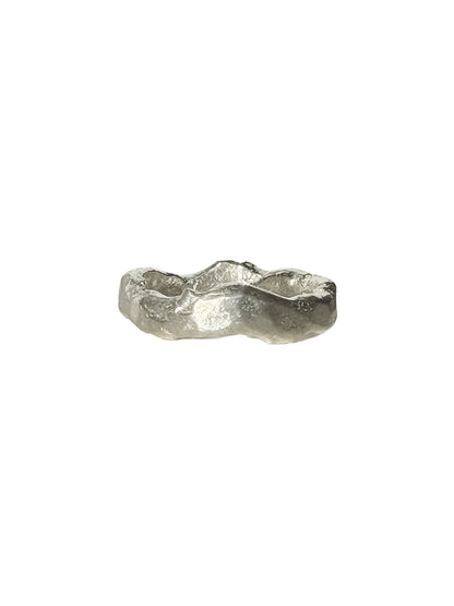 Thick Molten Silver Ring