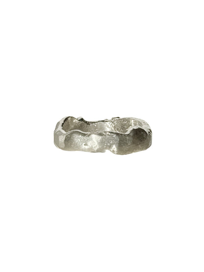 Thick Molten Silver Ring
