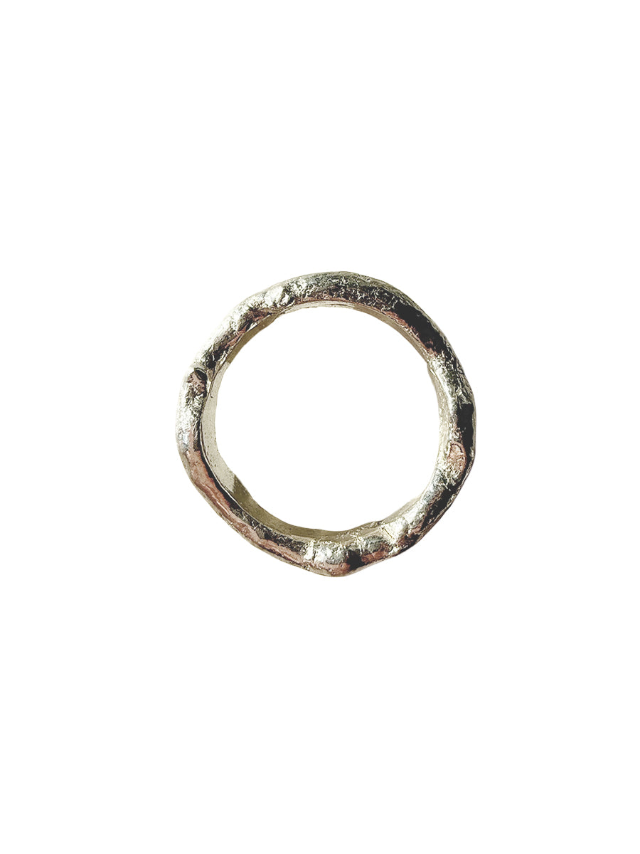 Thick Molten Silver Ring