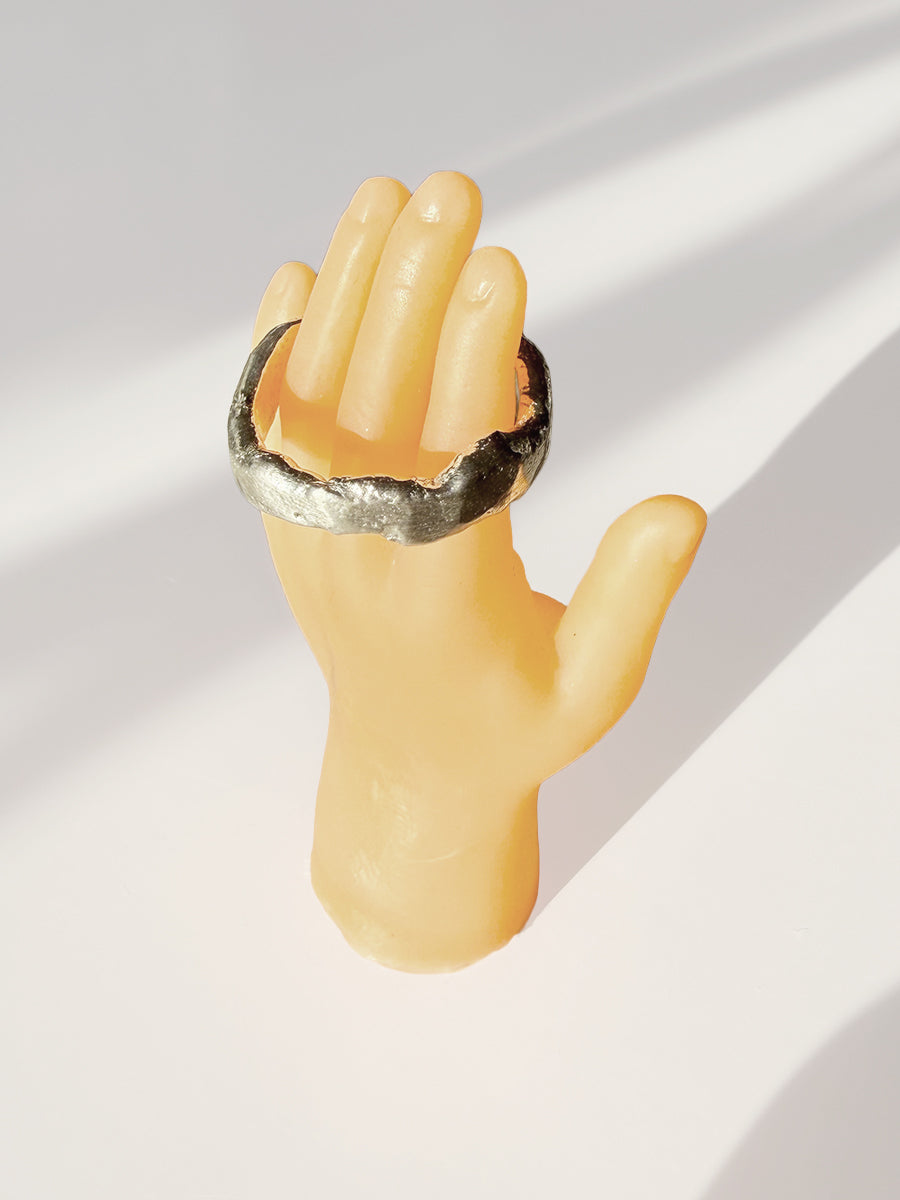 Thick Molten Silver Ring