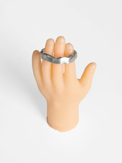 Molten Silver Ring- Size 7