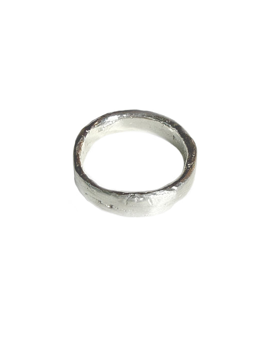 Molten Silver Ring- Size 8.5
