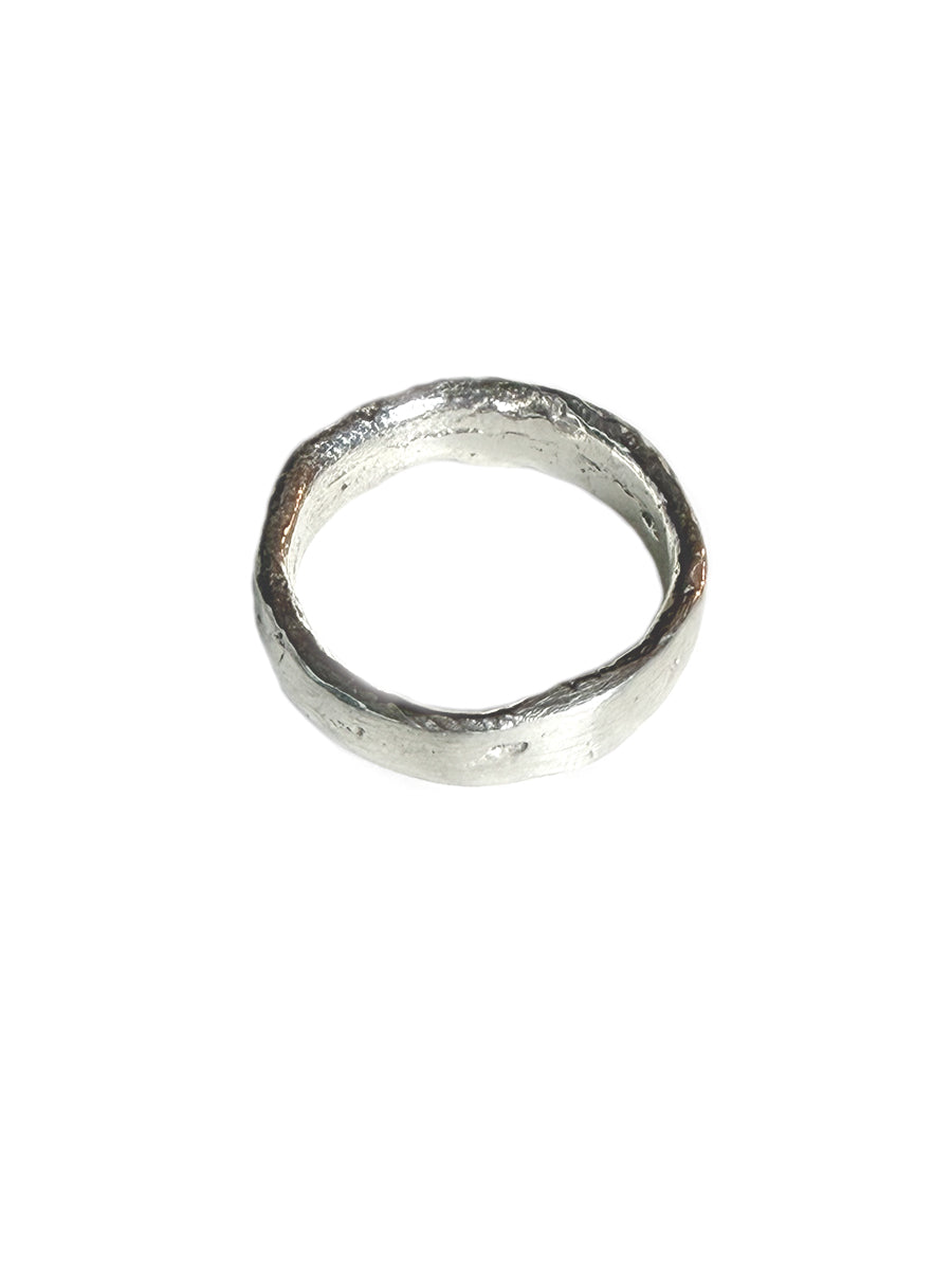 Molten Silver Ring- Size 8.5