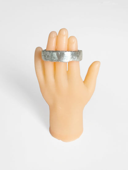 Molten Silver Ring- Size 8.5