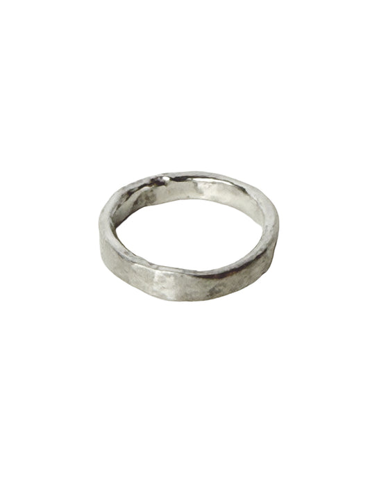 Molten Silver Ring- Size 8