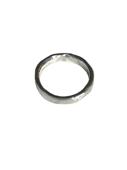 Molten Silver Ring- Size 8