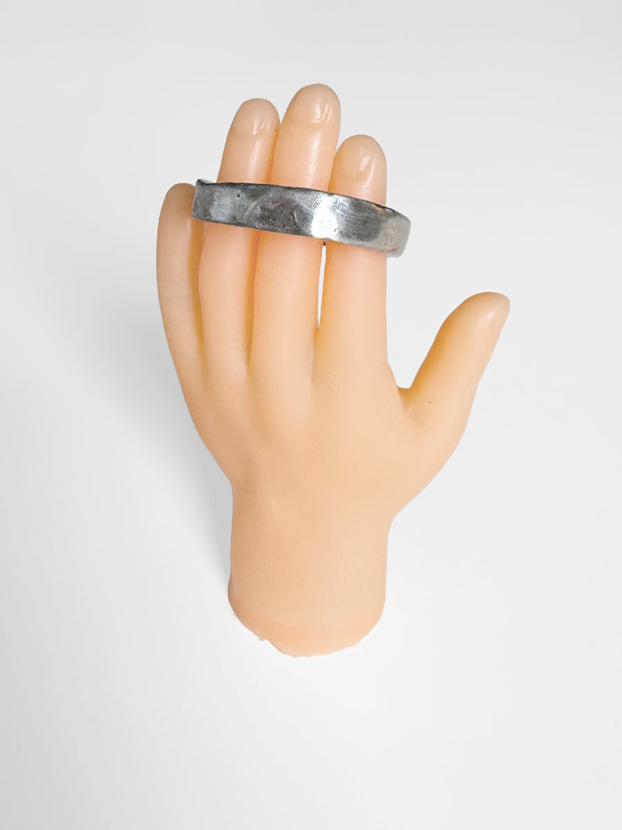 Molten Silver Ring- Size 8