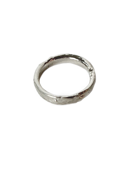 Molten Silver Ring- Size 8