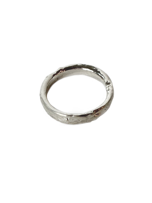 Molten Silver Ring- Size 8