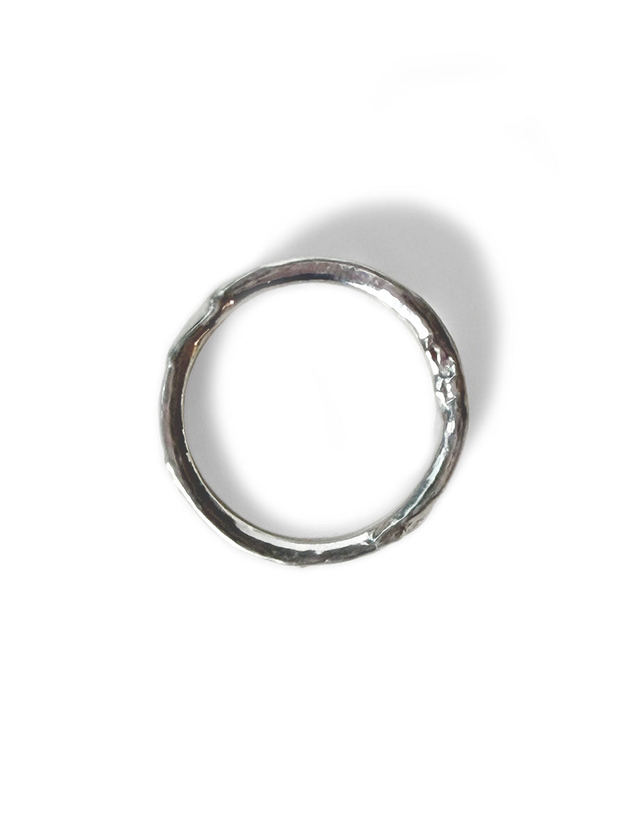 Molten Silver Ring- Size 8
