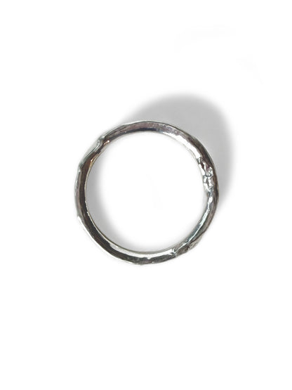 Molten Silver Ring- Size 8
