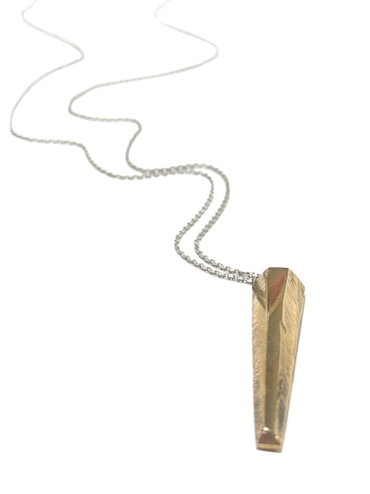 Sculpture Series Bronze Spike Pendant Necklace