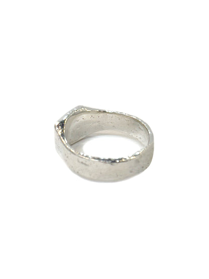 Sand-Cast Signet Ring - Sterling Silver