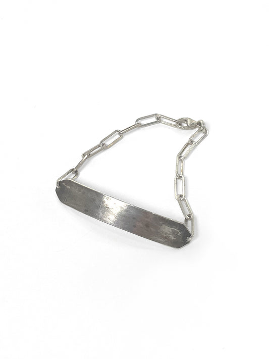 Recycled Sterling Silver ID Bracelet