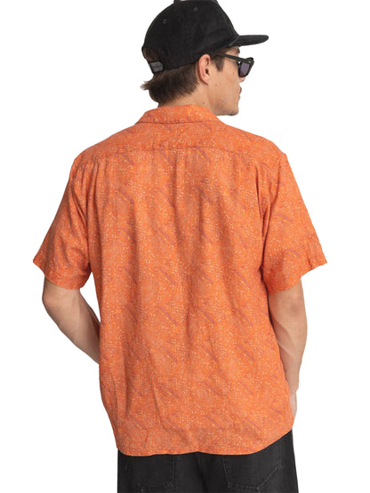 Aida Paisley Short Sleeve Shirt - Persimmon