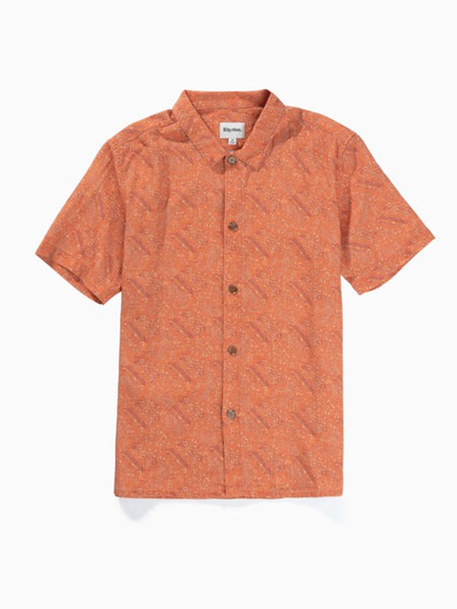 Aida Paisley Short Sleeve Shirt - Persimmon