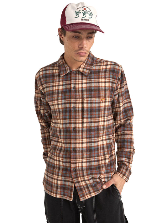 Albert Check Long Sleeve Shirt - Almond Plaid