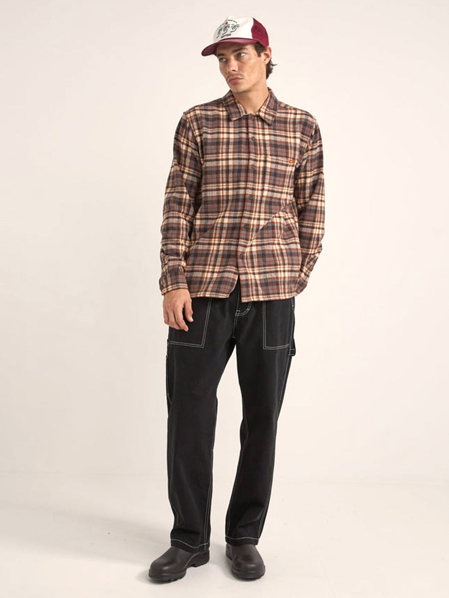 Albert Check Long Sleeve Shirt - Almond Plaid