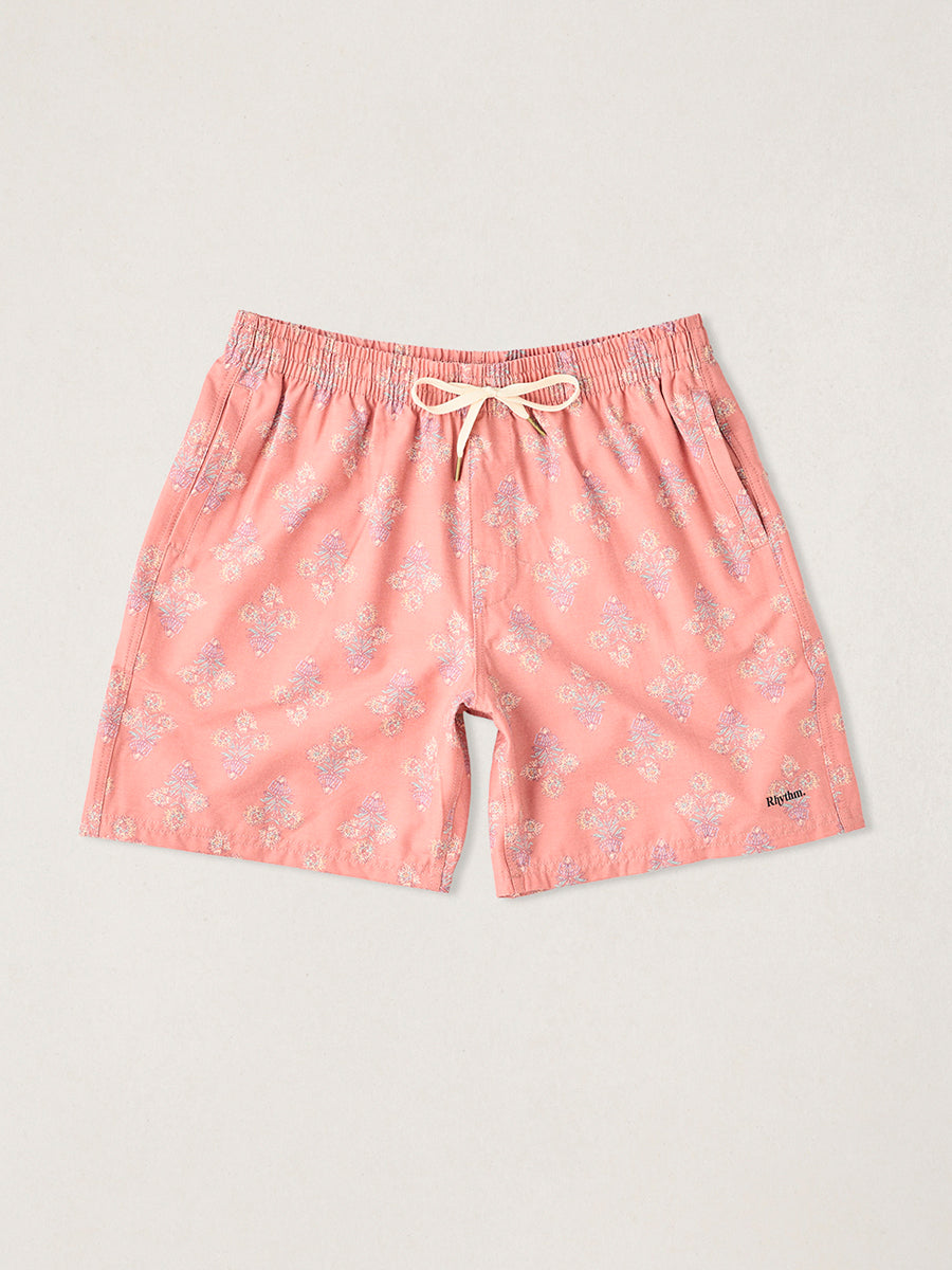 Bouquet Beach Shorts - Rust