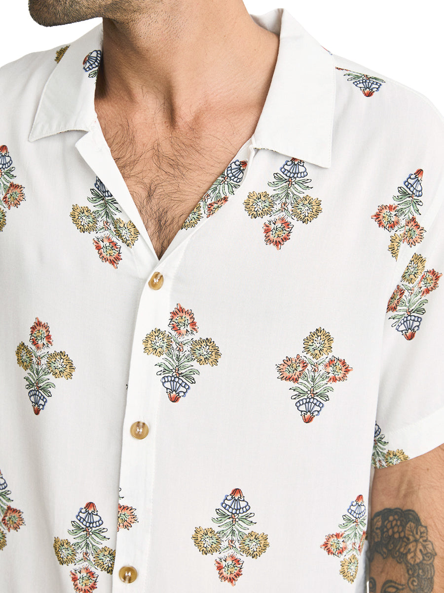 Bouquet Short Sleeve Shirt - Natural