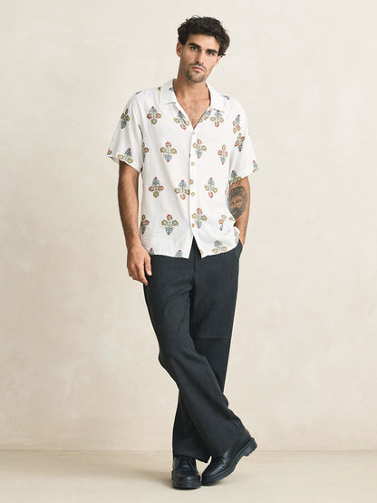 Bouquet Short Sleeve Shirt - Natural