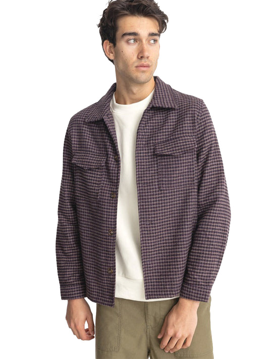 Check Overshirt - Plum