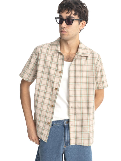 Check Short Sleeve Shirt - Sand