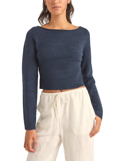 Chloe Knit Top - Navy