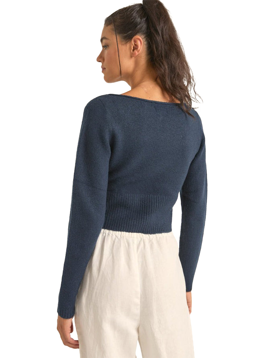 Chloe Knit Top - Navy