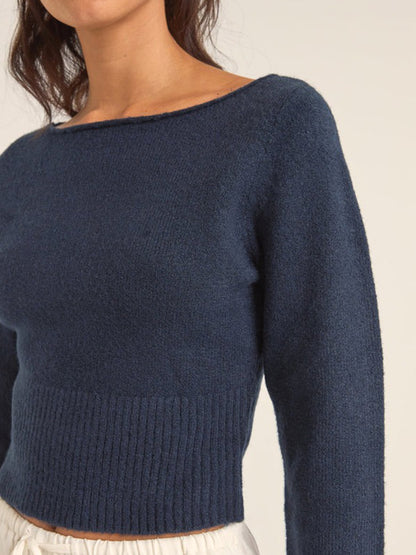 Chloe Knit Top - Navy