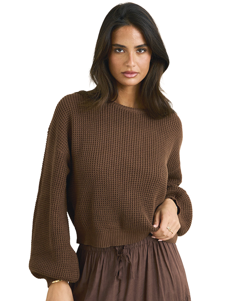Classic Knit Jumper - Chocolate