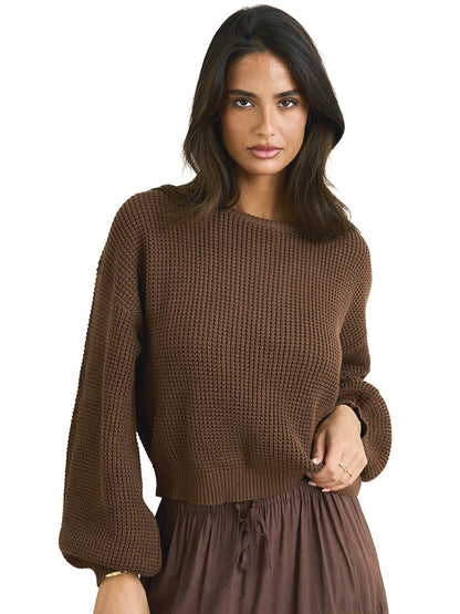 Classic Knit Jumper - Chocolate