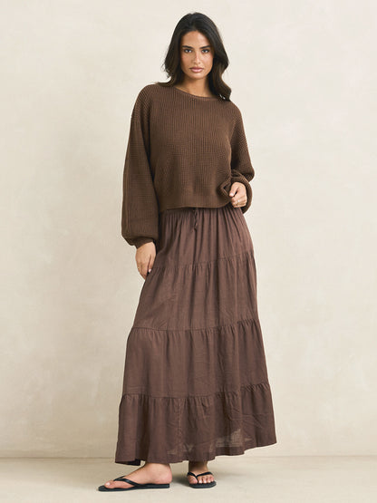 Classic Knit Jumper - Chocolate