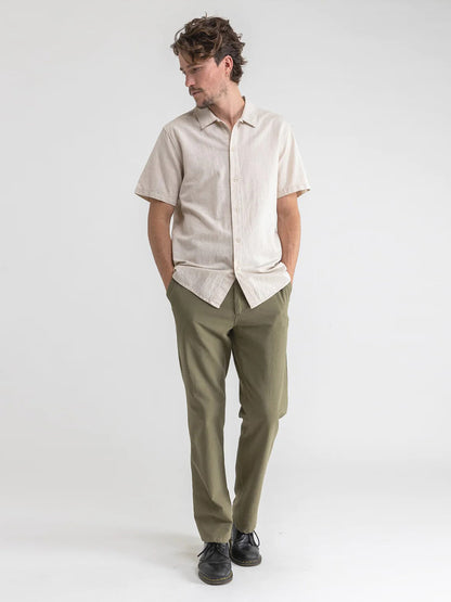 Classic Linen Short Sleeve Shirt - Sand