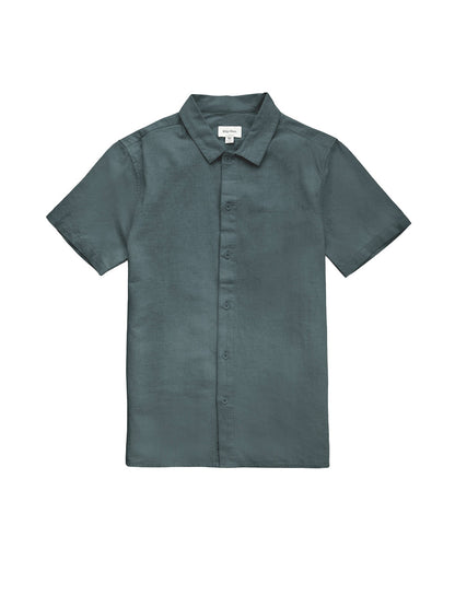 Classic Linen Short Sleeve Shirt - Silver Pine