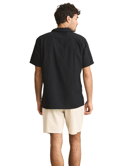Classic Linen Short Sleeve Shirt - Vintage Black