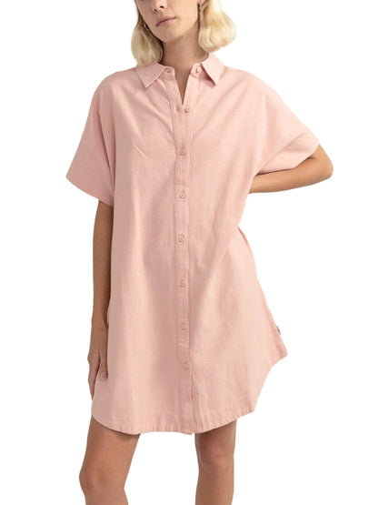 Classic Shirt Dress - Rose