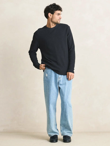 Classic Waffle Knit - Vintage Black