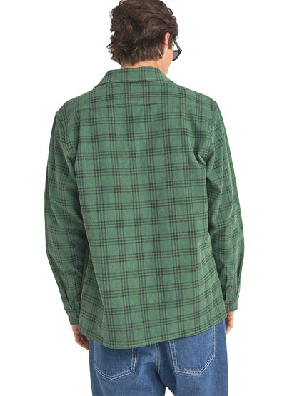 Cord Check Overshirt - Green