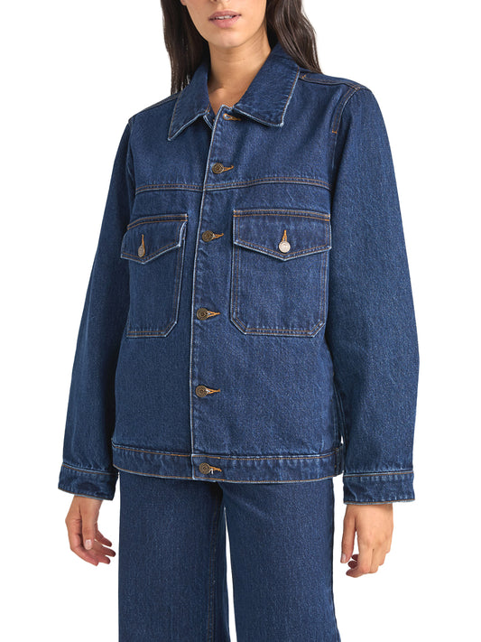 Demi Oversized Denim Jacket - Indigo