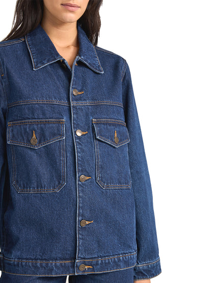 Demi Oversized Denim Jacket - Indigo