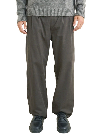 Double-Pleat Twill Trouser - Vintage Black