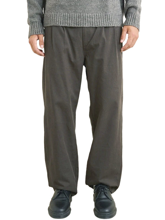 Double-Pleat Twill Trouser - Vintage Black
