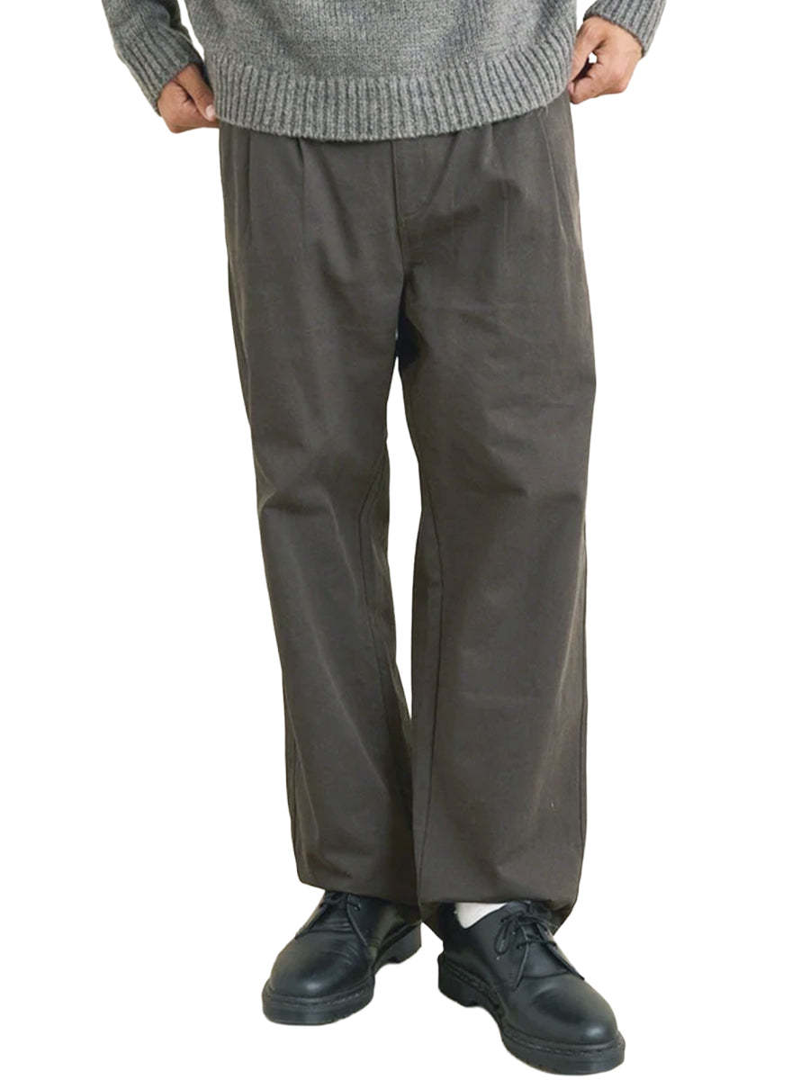 Double-Pleat Twill Trouser - Vintage Black