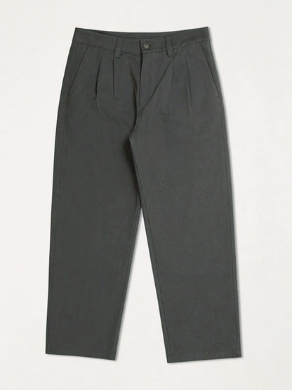 Double-Pleat Twill Trouser - Vintage Black
