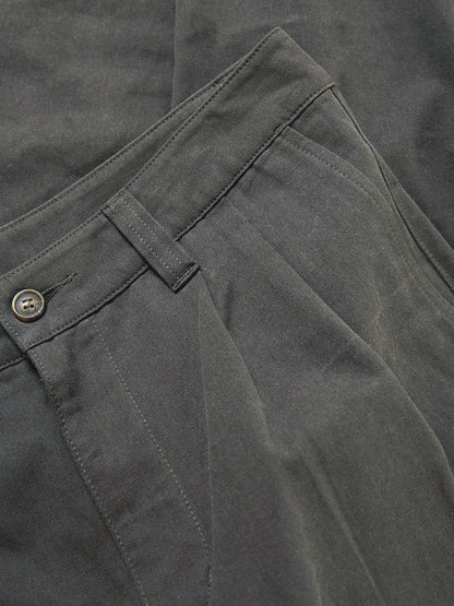 Double-Pleat Twill Trouser - Vintage Black