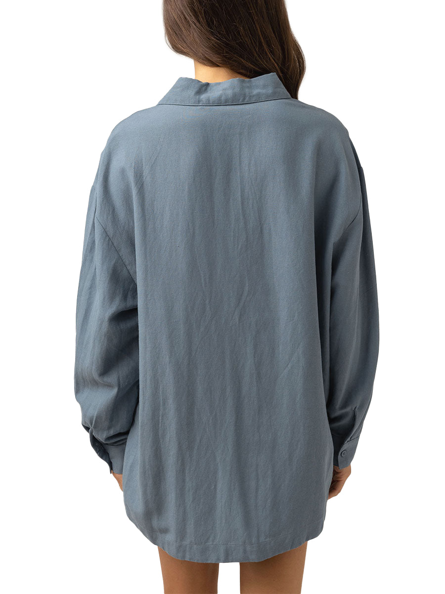 Dream Time Oversized Shirt - Dusted Teal