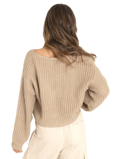 Eadie Oversized Knit Cardigan - Cream